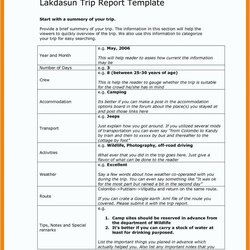 Admirable Business Trip Report Examples Format Template Word