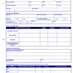 Eminent Job Application Forms Word Excel Templates Form Employment Printable Sample Samples Documents
