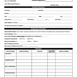 Champion Free Employment Job Application Form Templates Printable