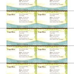 Very Good Best Images Of Free Printable Business Card Templates Blank Cards Template Print Own Create