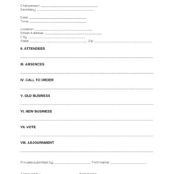 Admirable Free Corporate Meeting Minutes Template Sample Word