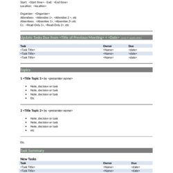 Fine Meeting Minutes Template Printable Forms Word Edit Of