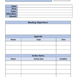 Swell Meeting Minutes Template Google Docs Simple