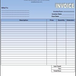 Excellent Invoice Template Word Doc Download Commercial Templates Downloads Bill Excel Sample Business