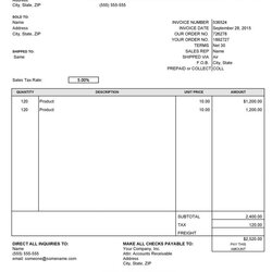 Swell Invoice Templates Blank Commercial Word Excel Template