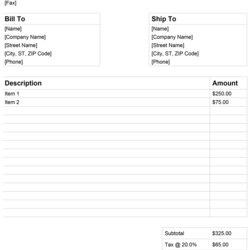 Invoice Template For Word Free Simple Light Format Templates Invoices Ms Excel Company Lg