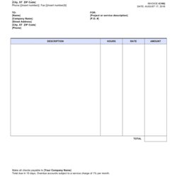 Superior Sample Invoice Template In Word And Formats Company