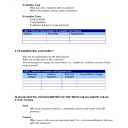 Wonderful Evaluation Plan Template In Word And Formats Page Of
