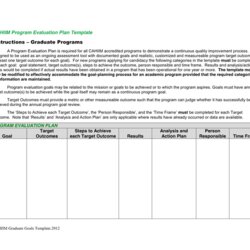 Magnificent Program Evaluation Plan Template In Word And Formats Programs Graduate