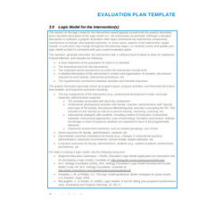 The Highest Standard Evaluation Plan Examples Templates In Template Example Gov