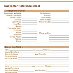 Professional Reference Page Sheet Templates