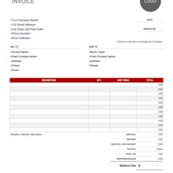 Worthy Free Invoice Template Word Simple Source