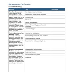 Superb Risk Management Plan Template Download Free Documents For Word