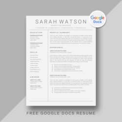 Fantastic Free Google Docs Resume Templates Instant Download Template Use
