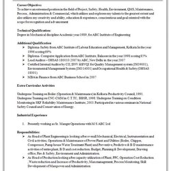 Resume Template Doc Business Manager Assistant Excellent Professional Sample Examples Education Career
