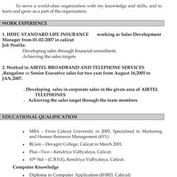 Excellent Resume Format Sample Letter Cover Good Portfolio Job Suitable Prepare Finding Own
