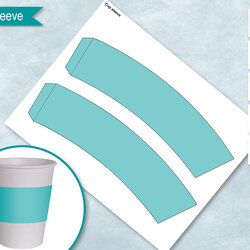 Legit Blank Paper Cup Sleeve Template Styrofoam Coffee
