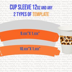 Wizard Cup Sleeve Template Paper Personalized Design