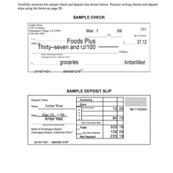 High Quality Bank Deposit Slip Templates Examples Template