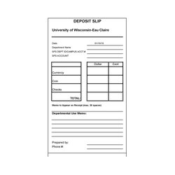 Out Of This World Bank Deposit Slip Templates Examples Template Kb