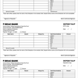 Smashing Bank Deposit Slip Templates Examples Template Kb