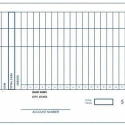 Deposit Slip Templates Excel Template Bank Sample Word Printable Ticket Blank Microsoft Business Form
