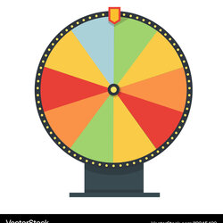 Sterling Fortune Wheel In Flat Style Blank Template Game Vector Image Spin