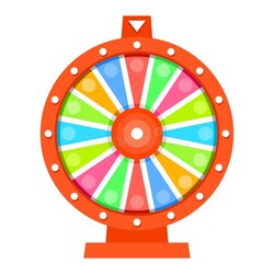 Legit Wheel Of Fortune Flat Design Template Stock Vector Illustration Spin Isolated