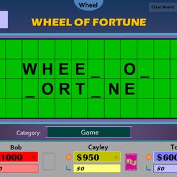 Fantastic Wheel Of Fortune Template