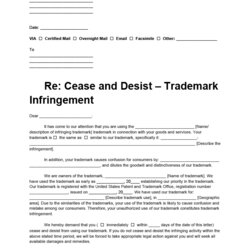 Out Of This World Cease Desist Letter Template Database Collection Trademark Source Amp And