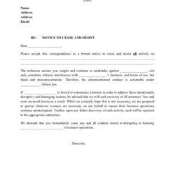 Get Cease And Desist Letter For Your Business Template