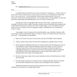 Superior Free Cease And Desist Letter Templates Template