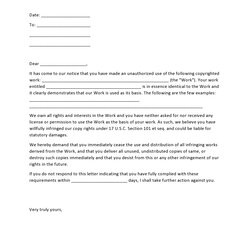 Outstanding Free Cease And Desist Letter Templates Template