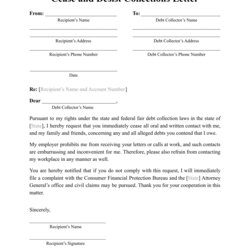 Cease And Desist Collections Letter Template Download Printable Print Big