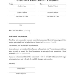 Preeminent Cease And Desist Letter Template Download Printable Print Big