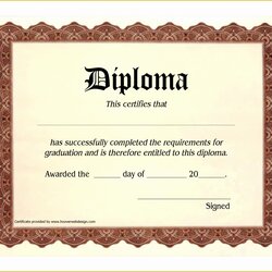 Free Printable High School Diploma Templates Of Best Blank Certificate Graduation Template Biology