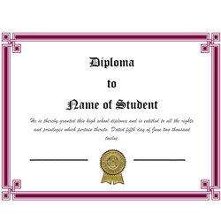 Swell Real Fake Diploma Templates High School College Template Printable