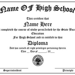 Real Fake Diploma Templates High School College Template Certificate Seal Printable Degree Word Certificates