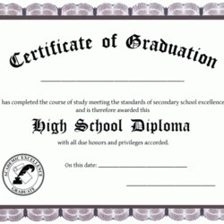 Perfect High School Diploma Templates Free Download Certificate Fake Diplomas Rhonda