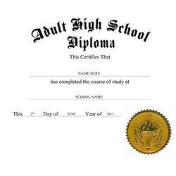 Real Fake Diploma Templates High School College Template Printable Editable Seal Blank Unusual
