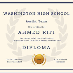 Superb Free Printable High School Diploma Templates To Certificates Imposing Regard Surprising Redirected