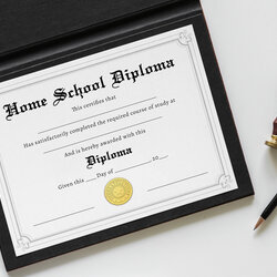 The Highest Standard Home School Diploma High Template Printable Certificate