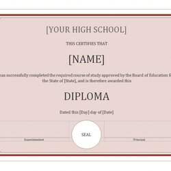 Wizard High School Diploma Template Impressive Imposing Singular