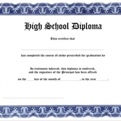Peerless High School Diploma Template Download Free Templates Blank Certificate Certificates Printable Fake