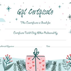 Champion Blank Christmas Gift Certificate Template Certificates