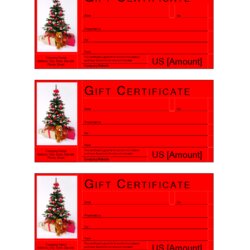 Christmas Gift Certificate Template Templates At Word Card List Present