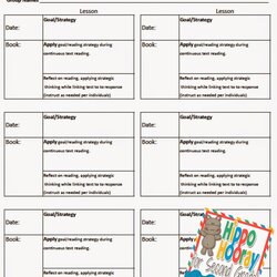 Guided Reading Lesson Planning And Note Taking Hippo Hooray For Plan Template Plans Notes Sheet Format