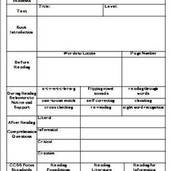 Very Good Kindergarten Guided Reading Lesson Plan Template Perfect