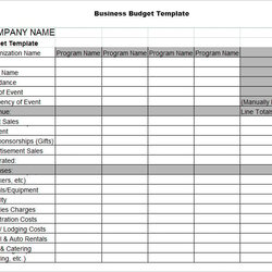 Admirable Business Budget Templates Word Excel Template Sample