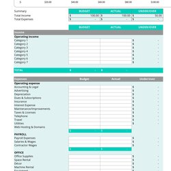 Spiffing Handy Business Budget Templates Excel Google Sheets Template